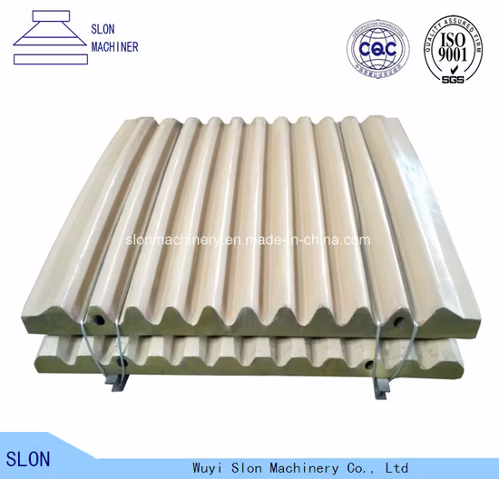 Peças sobressalentes de triturador de mandíbula de fundição com alto teor de manganês Placa de mandíbula